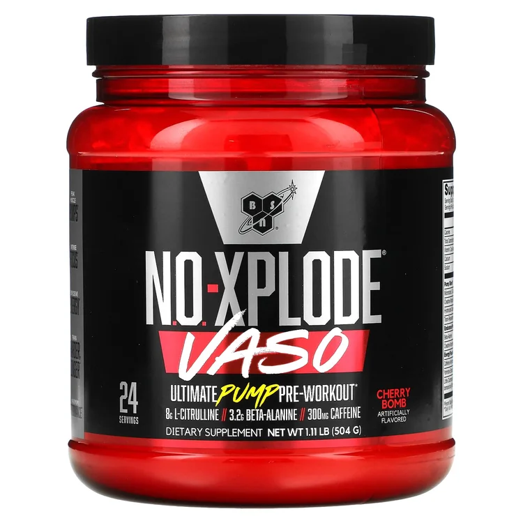 No-Xplode VASO, Ultimate Pump Pre-Workout, Cherry Bomb, 1.11 lb (504 g) image 1