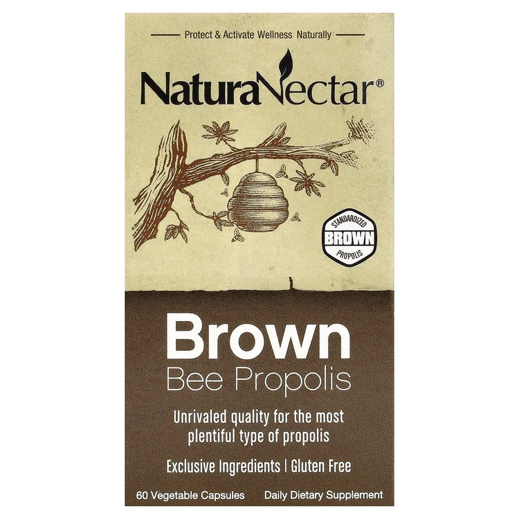 Brown Bee Propolis, 60 Vegetable Capsules image 1