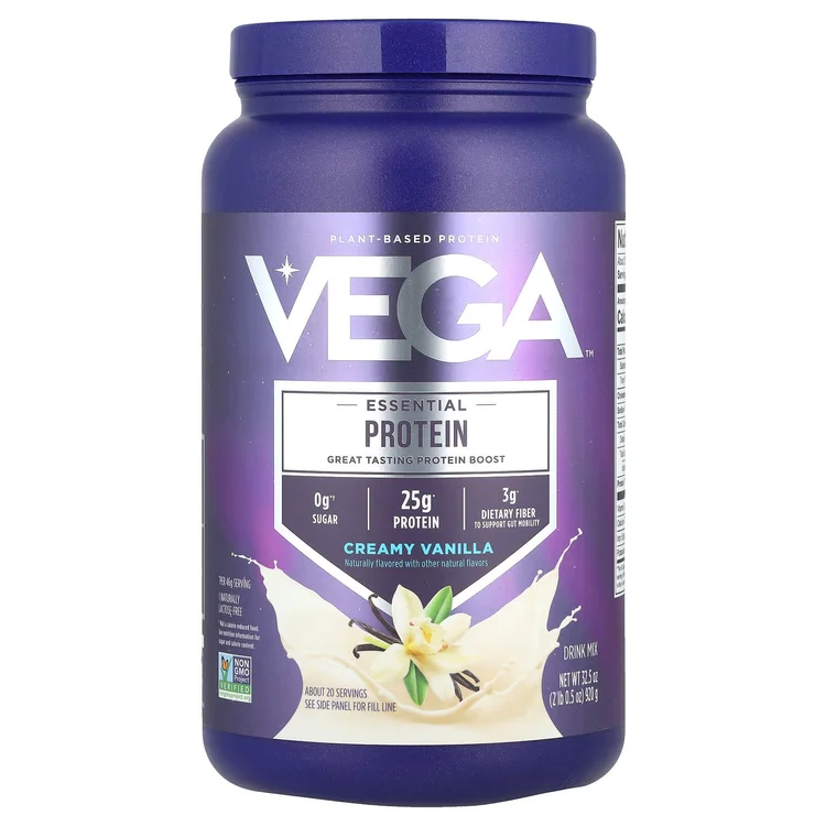 Essential Plant-Based Protein, Creamy Vanilla, 2 lb 0.5 oz (920 g) image 1