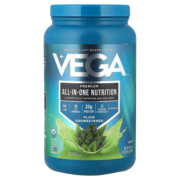 Organic Plant-Based Protein, Premium All-In-One Nutrition, Plain Unsweetened, 1 lb 10.9 oz (763 g) image 1