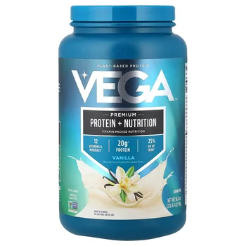 Plant-Based Protein, Premium Protein + Nutrition, Vanilla , 2 lb 4.4 oz (1 kg)