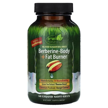 Berberine-Body + Fat Burner , 56 Liquid Soft-Gels
