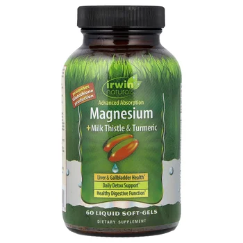 Advanced Absorption Magnesium + Milk Thistle & Turmeric, 60 Liquid Soft-Gels