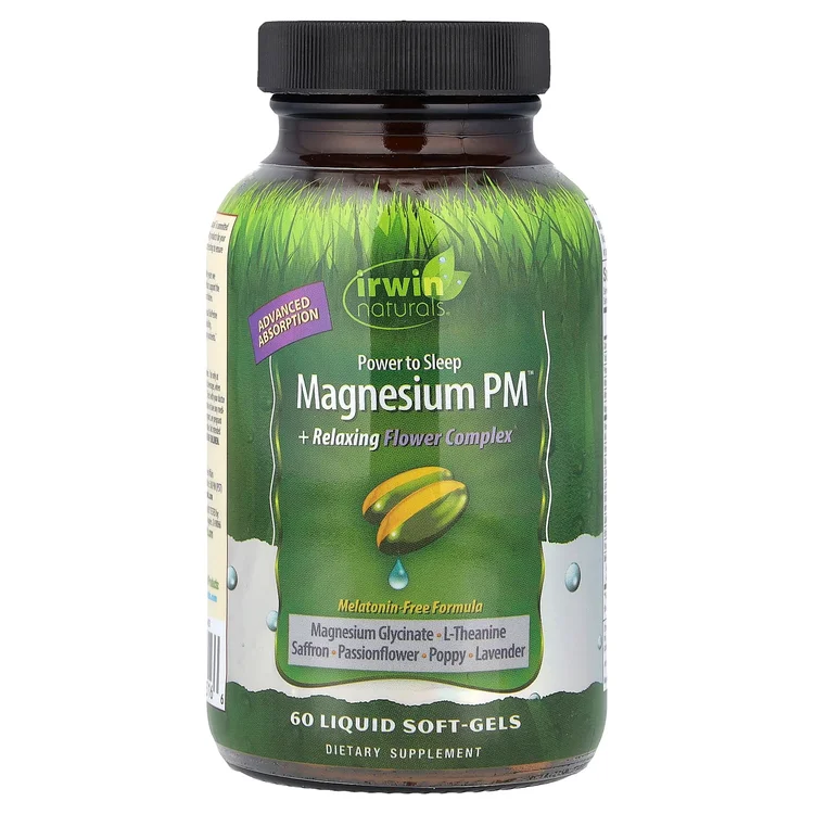 Magnesium PM™ + Relaxing Flower Complex, 60 Liquid Soft-Gels image 1