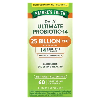 Daily Ultimate Probiotic-14, 25 Billion CFU, 60 Vegetarian Capsules