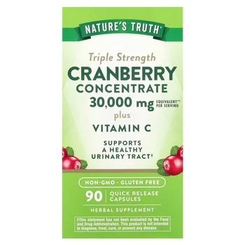Cranberry Concentrate Plus Vitamin C, Triple Strength, 90 Quick Release Capsules