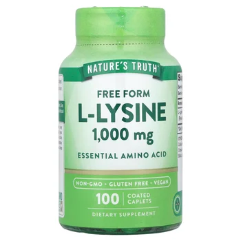 L-Lysine, 1,000 mg, 100 Coated Caplets