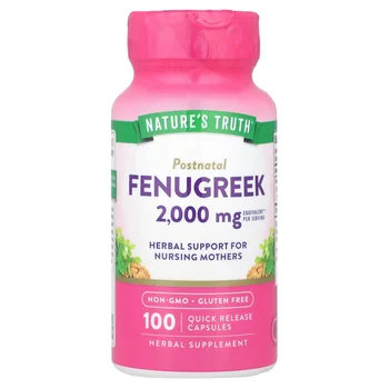 Fenugreek, 100 Quick Release Capsules (1,000 mg per Capsule)