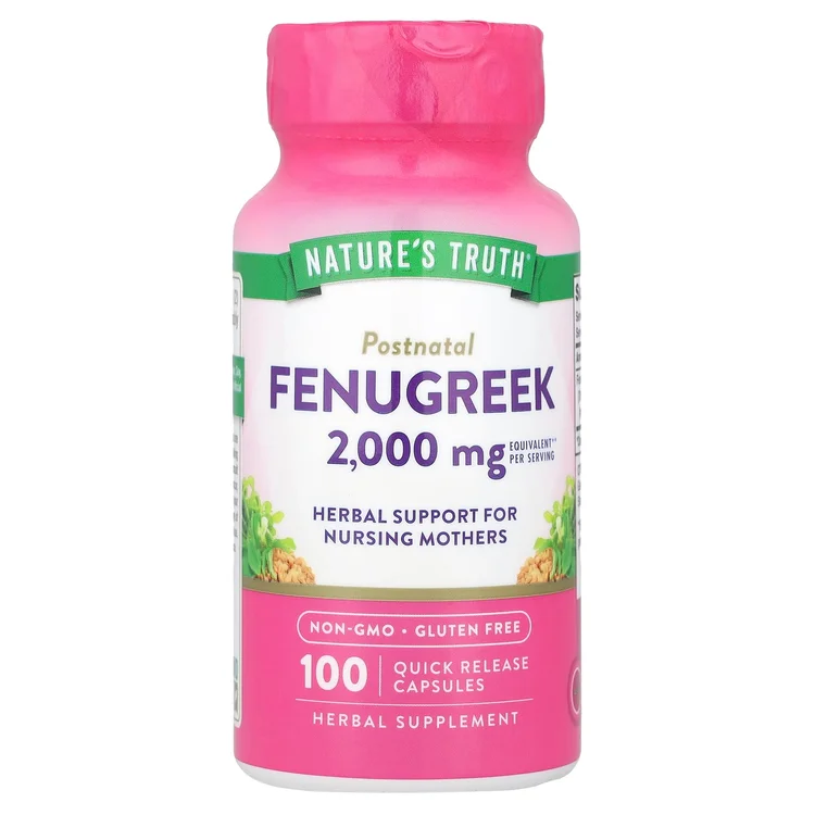 Fenugreek, 100 Quick Release Capsules (1,000 mg per Capsule) image 1