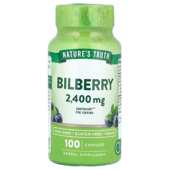 Bilberry, 100 Capsules (1,200 mg per Capsule)