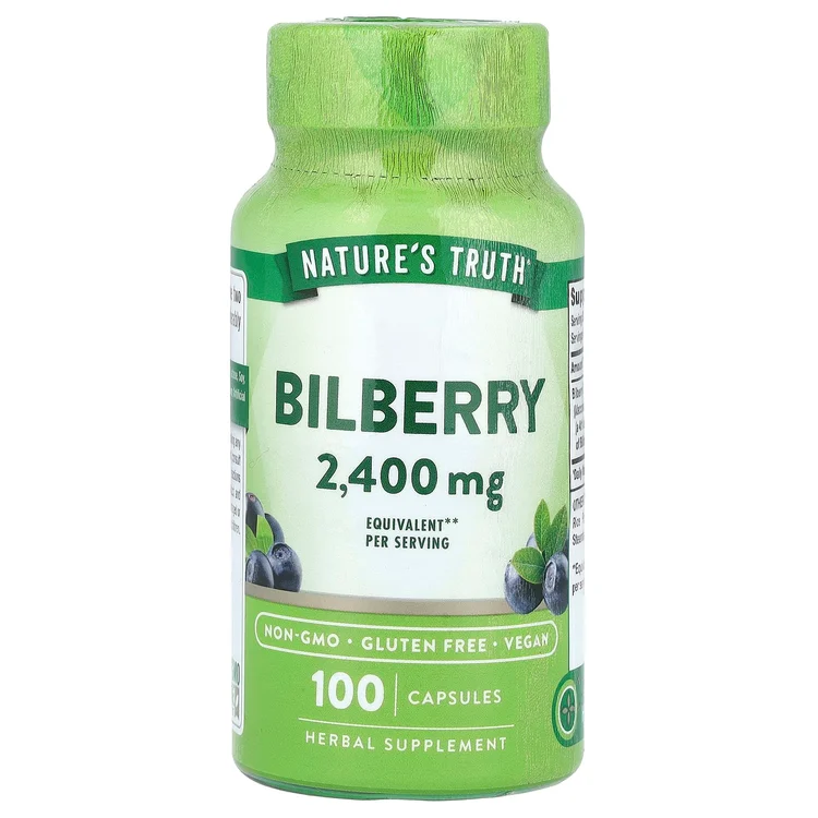 Bilberry, 100 Capsules (1,200 mg per Capsule) image 1