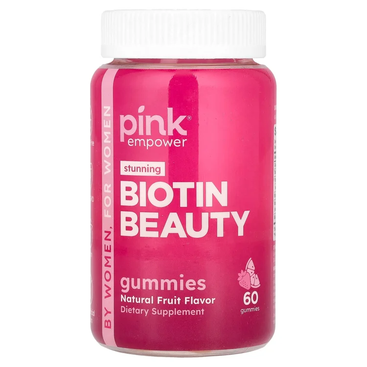 Biotin Beauty Gummies, Natural Fruit, 60 Gummies image 1