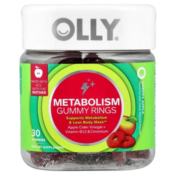 Metabolism Gummy Rings, Snappy Apple, 30 Gummies