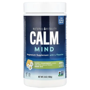 CALM® Mind, Magnesium Supplement with L-Theanine Drink Mix, Honey Chamomile, 6 oz (168 g)