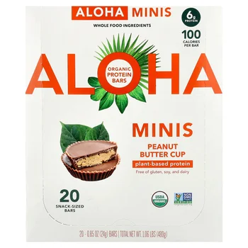 Organic Protein Mini Bars, Peanut Butter Cup, 20 Bars, 0.85 oz (24 g) Each