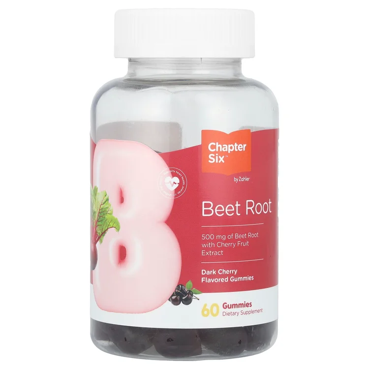 Beet Root Gummies, Dark Cherry, 60 Gummies image 1