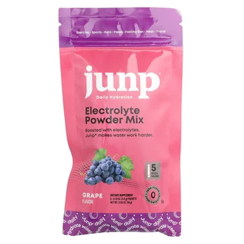 Electrolyte Powder Mix, Grape, 5 Stick Packs, 0.13 oz (3.6 g) Each