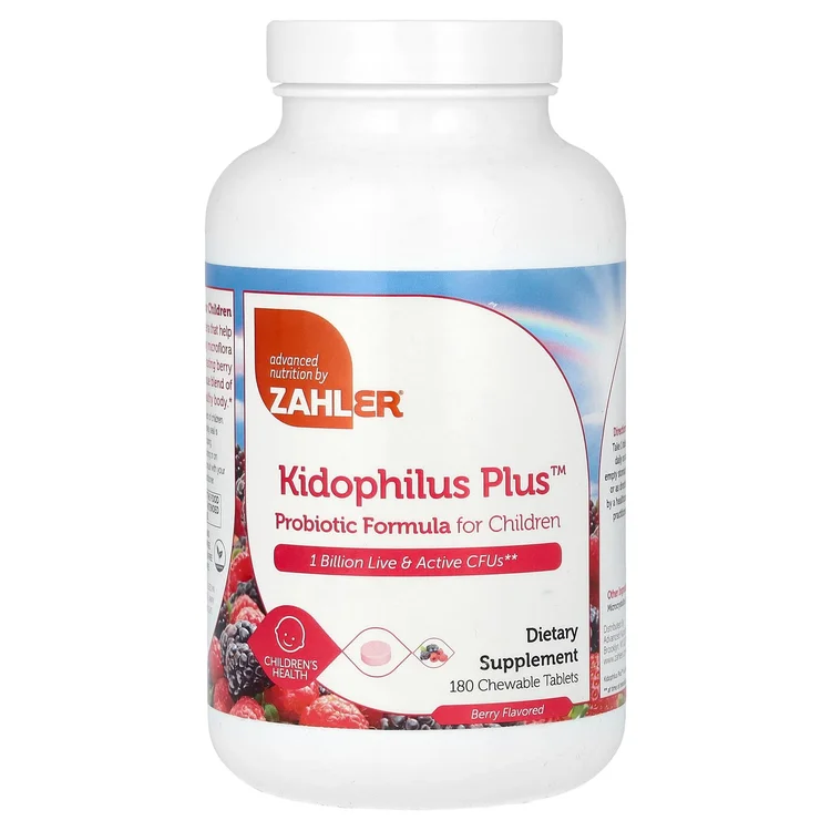 Kidophilus Plus, Probiotic Formula For Children, Berry, 1 Billion CFUs, 180 Chewable Tablets image 1