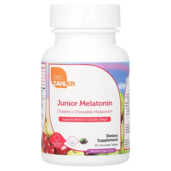 Junior Melatonin, Natural Grape, 60 Chewable Tablets (1 mg per Tablet)