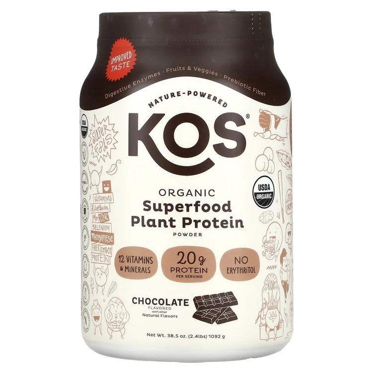 Organic Superfood Plant Protein Powder, Chocolate, 2.4 lbs (1,092 g) image 1