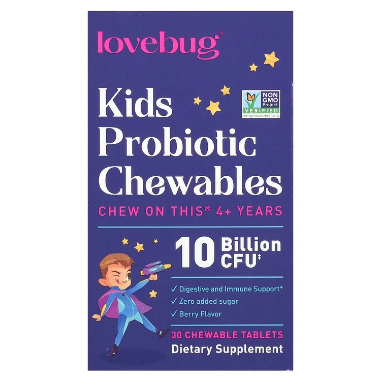 Kids Probiotics, 4+ Years, Berry, 10 Billion CFU, 30 Chewable Tablets image 1