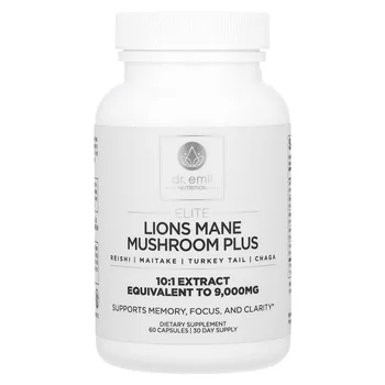 Elite, Lions Mane Mushroom Plus, 60 Capsules