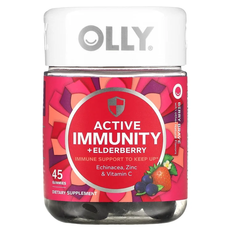 Active Immunity + Elderberry, Berry Brave, 45 Gummies image 1