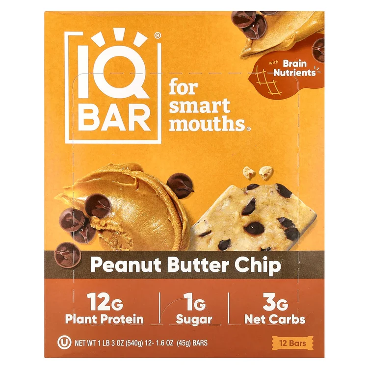 Plant Protein Bar, Peanut Butter Chip, 12 Bars, 1.6 oz (45 g) Each image 1