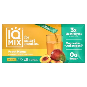 IQMIX®, Hydration + Clarity + Mood Mix, Peach Mango, 20 Sticks, 0.28 oz (8 g) Each