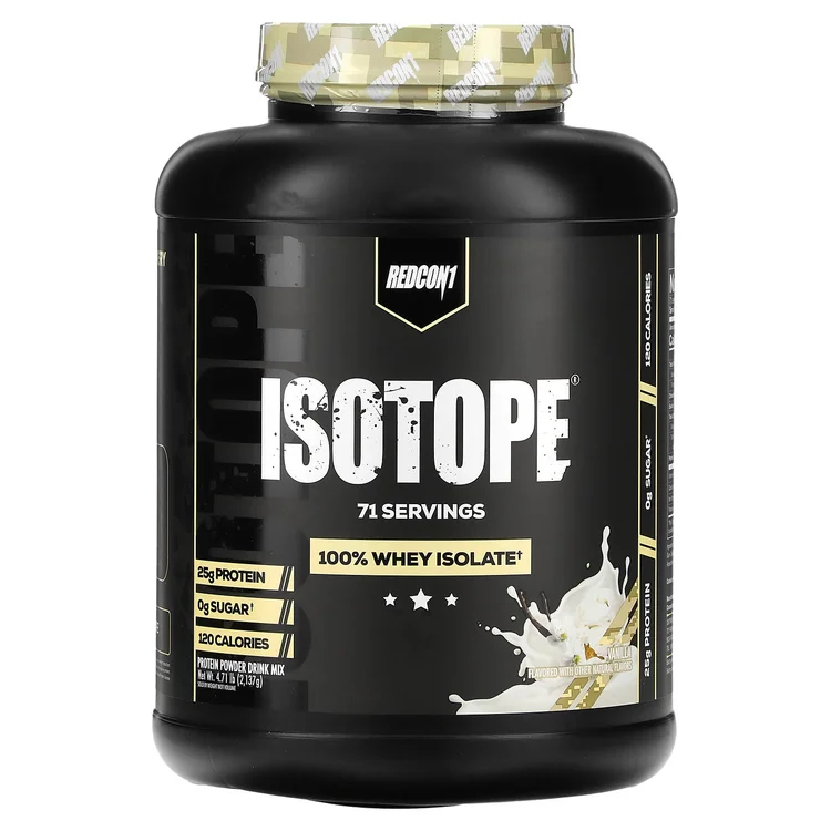 Isotope, 100% Whey Isolate, Vanilla, 4.71 lb (2,137 g) image 1