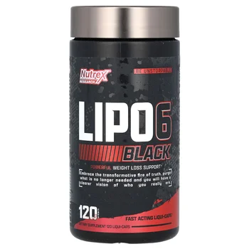 LIPO 6, Black, 120 Liqui-Caps