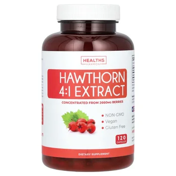 Hawthorn 4:1 Extract, 120 Capsules (665 mg per Capsule)