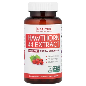 Hawthorn 4:1 Extract, 2,660 mg, 60 Capsules