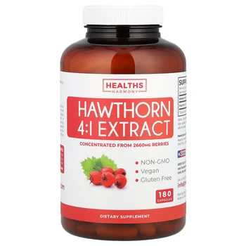 Hawthorn 4:1 Extract, 2,660 mg, 180 Capsules