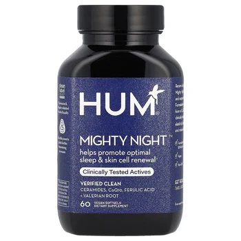Mighty Night™, Ceramides, CoQ10, Ferulic Acid + Valerian Root, 60 Vegan Softgels