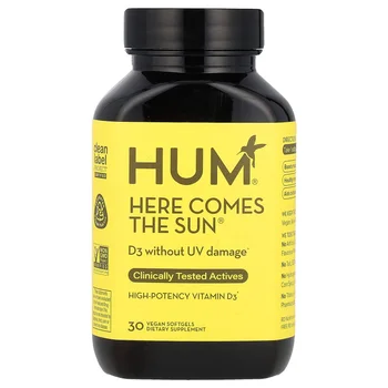 Here Comes The Sun®, High-Potency Vitamin D3, 30 Vegan Softgels (50 mcg per Softgel)