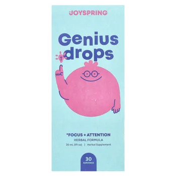 Genius Drops, Focus + Attention, 1 fl oz (30 ml)