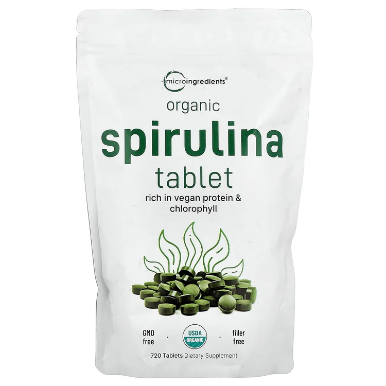 Organic Spirulina, 720 Tablets image 1