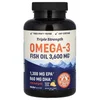 Omega-3 Fish Oil, Triple Strength, Natural Lemon, 120 Softgels image 1