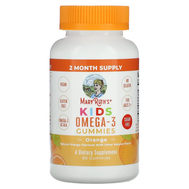 Kids Omega-3 Gummies, Ages 2+, Orange, 60 Gummies image 1