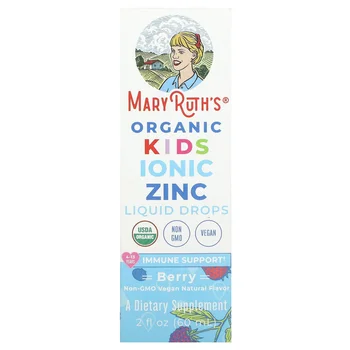 Organic Kids Ionic Zinc Liquid Drops, 4-13 Years, Berry, 2 fl oz (60 ml)