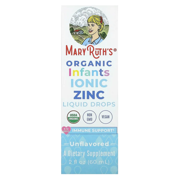 Organic Infants Ionic Zinc, Liquid Drops, 6-12 Months, Unflavored, 2 fl oz (60 ml) image 1