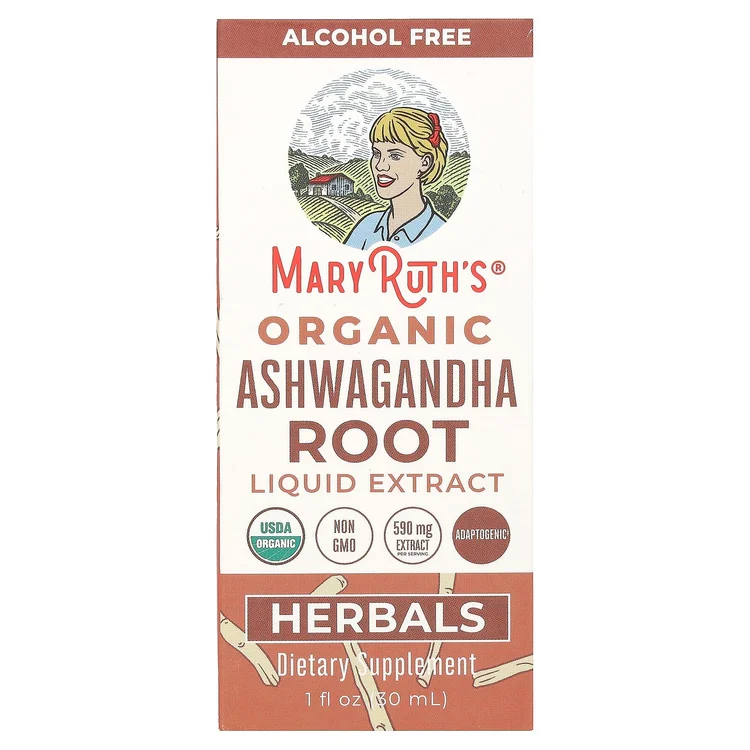 Organic Ashwagandha Root Liquid Extract, Alcohol Free, 1 fl oz (30 ml) image 1