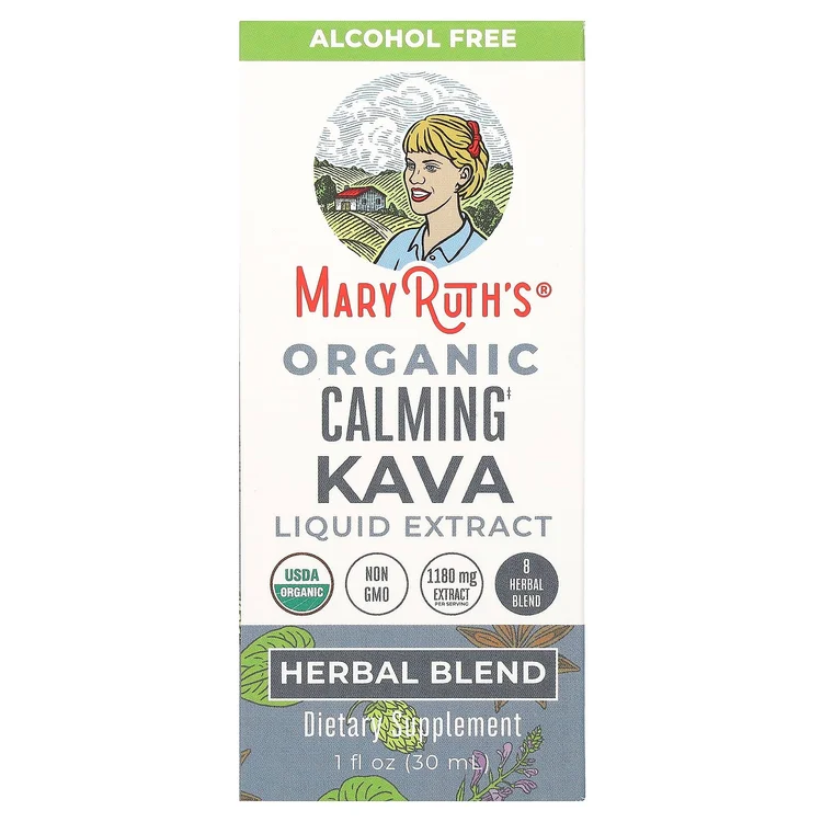 Organic Calming Kava Liquid Extract, Alcohol Free, 1,180 mg, 1 fl oz (30 ml) image 1