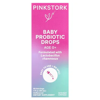 Baby Probiotic Drops, Age 0+, Unflavored, 1 fl oz (30 ml)
