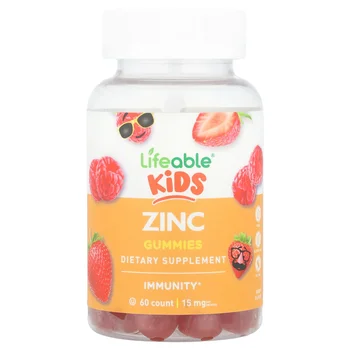 Kids Zinc Gummies, Berry, 15 mg, 60 Gummies
