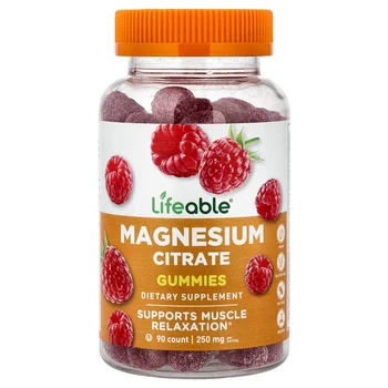 Magnesium Citrate Gummies, Raspberry, 90 Gummies (83.3 mg per Gummy)