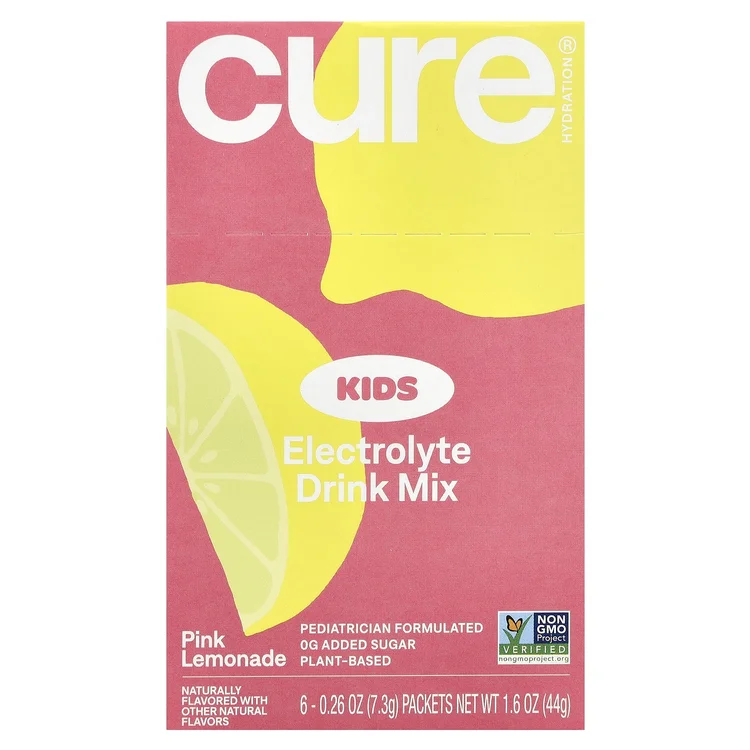 Kids, Electrolyte Drink Mix, Pink Lemonade, 6 Packets, 0.26 oz (7.3 g) Each image 1