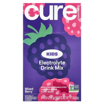 Kids, Electrolyte Drink Mix, Mixed Berry, 6 Packets, 0.29 oz (8.3 g) Each