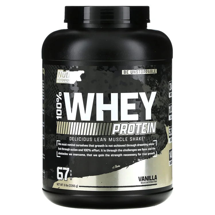 100% Whey Protein, Vanilla, 5 lb (2,265 g ) image 1